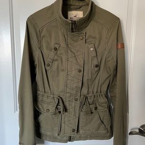 Hollister Dark Green Utility Jacket Size Small - LIKE NEW CONDITION